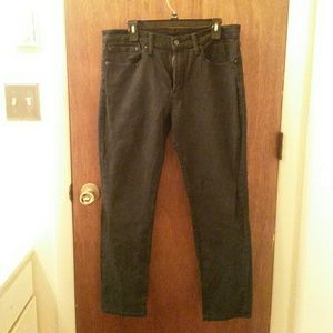 Levi's 34x29 Black Straight Fit Jeans